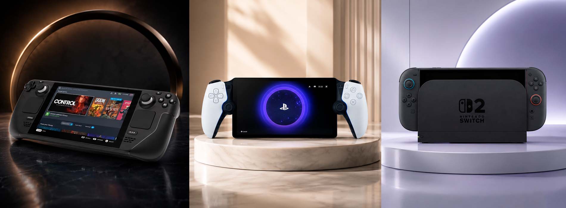 Nintendo Switch 2, Steam Deck OLED и PlayStation Portal Nintendo Switch 2, Steam Deck OLED и PlayStation Portal