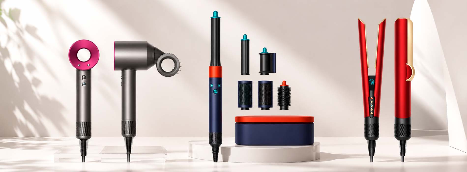 Сравнение устройств Dyson Airwrap, Dyson Supersonic и Dyson Airstrait для ухода за волосами