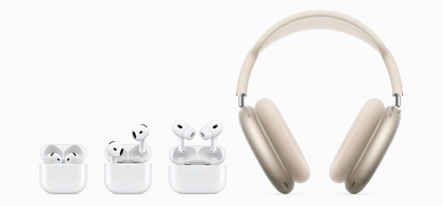 Наушники Apple с шумоподавлением AirPods Pro и AirPods Max купить Наушники Apple с шумоподавлением AirPods Pro и Max