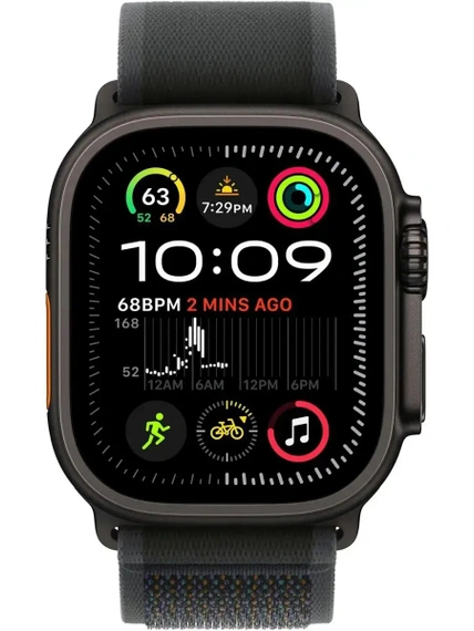 Умные часы Apple Watch Ultra 2 49 мм Cell, Black Titanium, Black Trail Loop - S/M