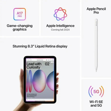 8.3" Планшет Apple iPad mini 2024, 128 ГБ, LTE, blue