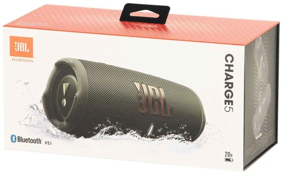 Портативная акустика JBL Charge 5 RU, 40 Вт, зеленый