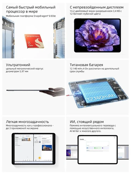 13.2" Планшет OnePlus Pad 3 12/256 Silver