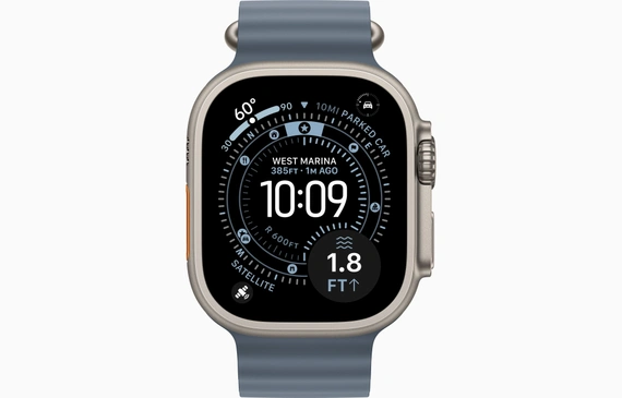 Умные часы Apple Watch Ultra 3 49 мм Natural Titanium Case with Anchor Blue Ocean Band