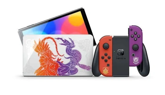 Игровая приставка Nintendo Switch OLED 64 ГБ, Pokemon Scarlet & Violet Edition