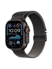 Умные часы Apple Watch Ultra 2 49 мм Cell, Black Titanium, Black Titanium Milanese Loop - M