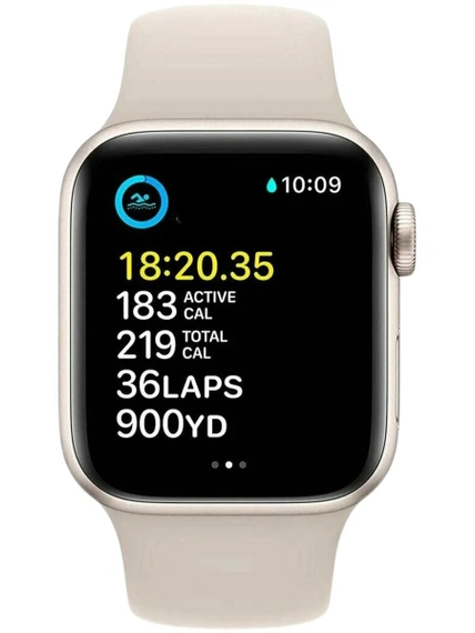 Умные часы Apple Watch SE 2024 GPS 40 мм Starlight Aluminium Case with Starlight Sport Band - M/L