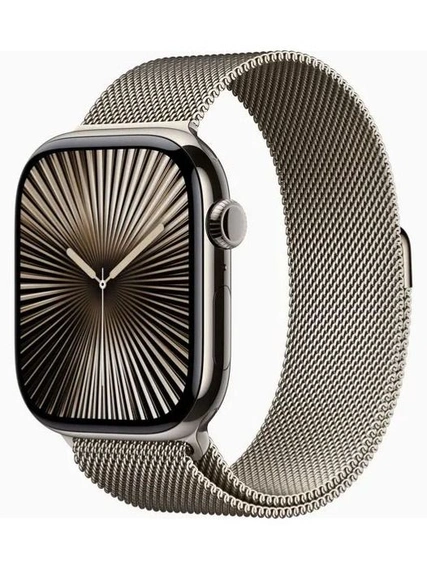 Умные часы Apple Watch S10 42 мм Cell, Natural Titanium, Natural Milanese L