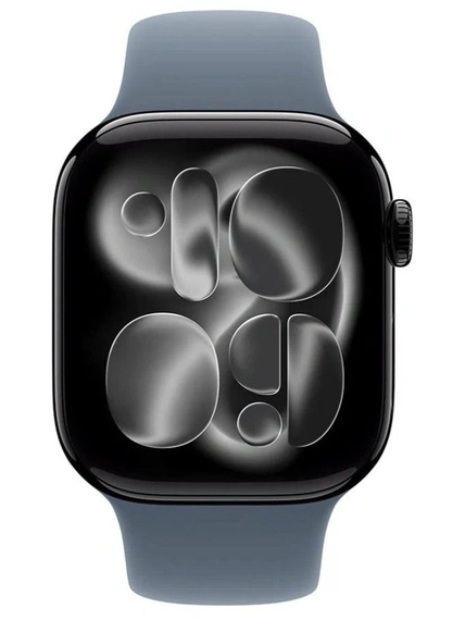 Умные часы Apple Watch S11 GPS 46 мм Jet Black Aluminium Case with Anchor Blue Sport Band - S/M