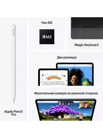 11" Планшет Apple iPad Air 11 2024 M2, 256 ГБ, Wi-Fi + LTE, starlight