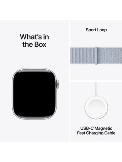 Умные часы Apple Watch Series 10 GPS 46 мм Silver Aluminium Case with Blue Cloud Sport Loop