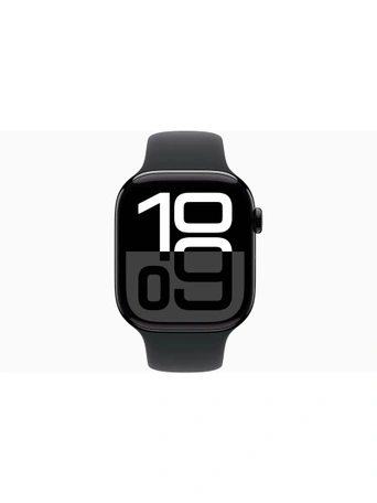 Умные часы Apple Watch S10 42 мм, Jet Black Aluminium, Black Sport Band - S/M