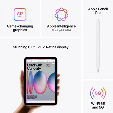 8.3" Планшет Apple iPad mini 2024, 128 ГБ, LTE, space grey