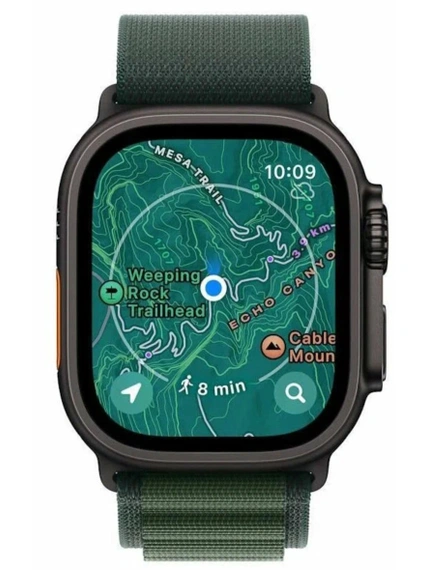 Умные часы Apple Watch Ultra 2 49 мм Black Titanium Case with Dark Green Alpine Loop - L