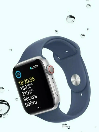 Умные часы Apple Watch SE 40 мм, Silver Aluminium, Denim Sport Band - S/M