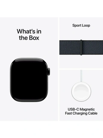 Умные часы Apple Watch S10 42 мм, Jet Black Aluminium, Ink Sport L