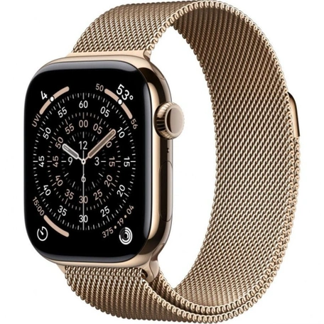 Умные часы Apple Watch S11 LTE 46 мм Gold Titanium Case with Gold Milanese Loop - S/M