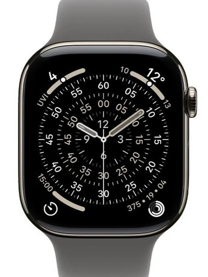 Умные часы Apple Watch S11 LTE 46 мм Natural Titanium Case with Stone Grey Sport Band - M/L