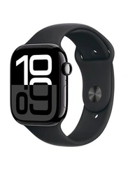 Умные часы Apple Watch S10 46 мм, Jet Black Aluminium, Black Sport Band - S/M