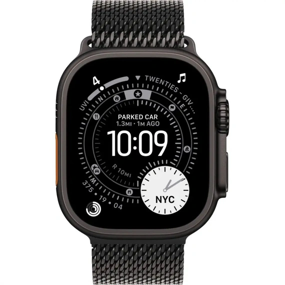 Умные часы Apple Watch Ultra 3 49 мм Black Titanium Case with Black Titanium Milanese Loop - S