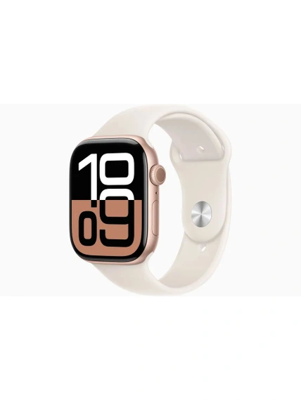 Умные часы Apple Watch Series 10 GPS + Cellular 42 мм Gold Titanium Case with Starlight Sport Band - S/M