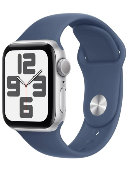 Умные часы Apple Watch SE 40 мм, Silver Aluminium, Denim Sport Band - S/M