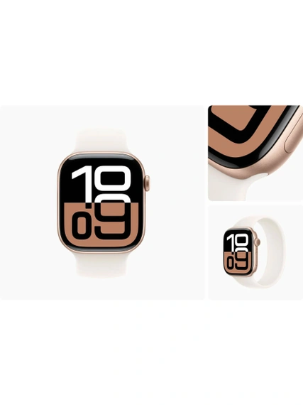 Умные часы Apple Watch S10 42 мм, Rose Gold Aluminium, Light Blush Sport Band - M/L