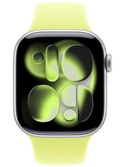 Умные часы Apple Watch S11 GPS 46 мм Silver Aluminium Case with Neon Yellow Sport Band - S/M