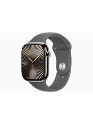 Умные часы Apple Watch Series 10 GPS + Cellular 46 мм Natural Titanium Case with Stone Grey Sport Band - M/L