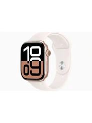 Умные часы Apple Watch S10 46 мм, Rose Gold Aluminium, Light Blush Sport Band - S/M