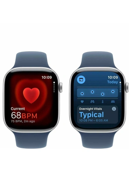 Умные часы Apple Watch S10 42 мм, Silver Aluminium, Denim Sport Band - S/M