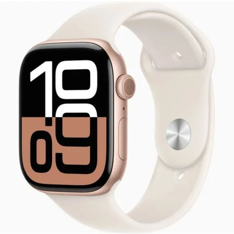 Умные часы Apple Watch Series 10 GPS + Cellular 46 мм Gold Titanium Case with Starlight Sport Band - M/L