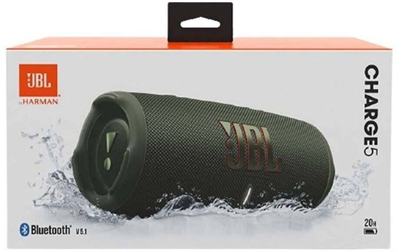 Портативная акустика JBL Charge 5 RU, 40 Вт, зеленый