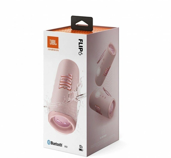 Портативная акустика JBL Flip 6, 30 Вт, розовый