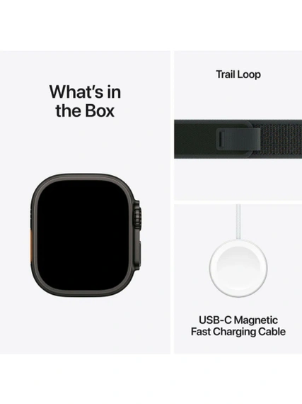 Умные часы Apple Watch Ultra 2 49 мм Cell, Black Titanium, Black Trail Loop - M/L