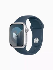 Умные часы Apple Watch S9 45 мм, Silver Aluminium, Storm Blue Sport Band - S/M