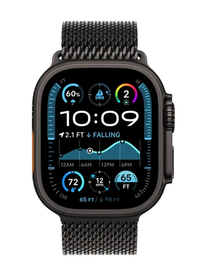 Умные часы Apple Watch Ultra 2 49 мм Black Titanium Case with Black Titanium Milanese Loop - L