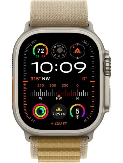 Умные часы Apple Watch Ultra 2 49 мм Natural Titanium Case with Tan Alpine Loop - M