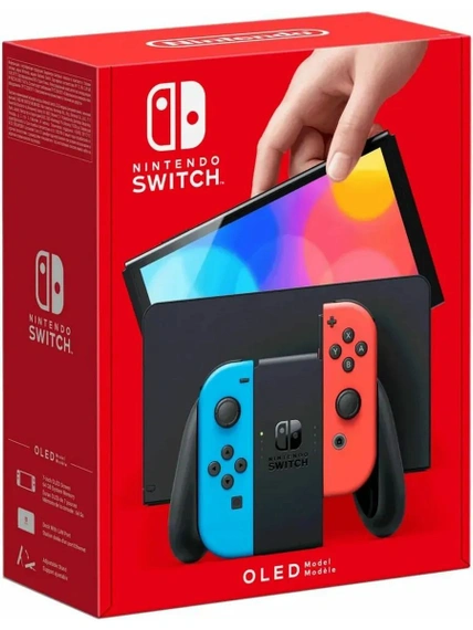 Игровая приставка Nintendo Switch OLED, 64GB, Neon Blue/Neon Red