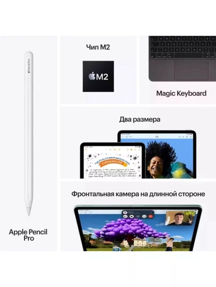 11" Планшет Apple iPad Air 11 2024 M2, 512 ГБ, Wi-Fi, blue синий