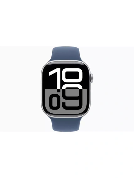 Умные часы Apple Watch S10 42 мм, Silver Aluminium, Denim Sport Band - S/M