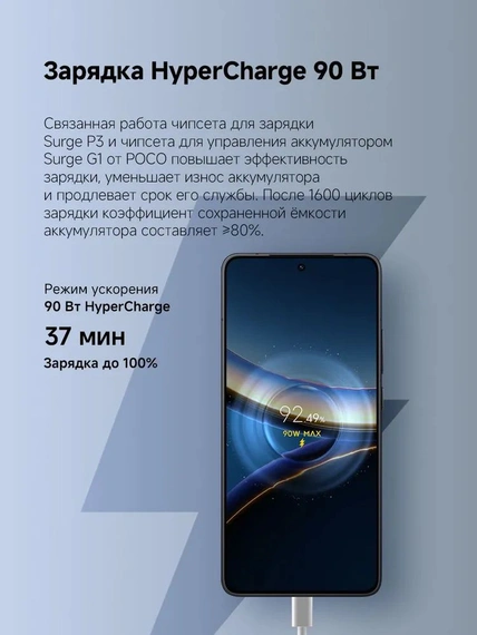 Смартфон Xiaomi Poco F7 Pro 5G 12/256 ГБ Black