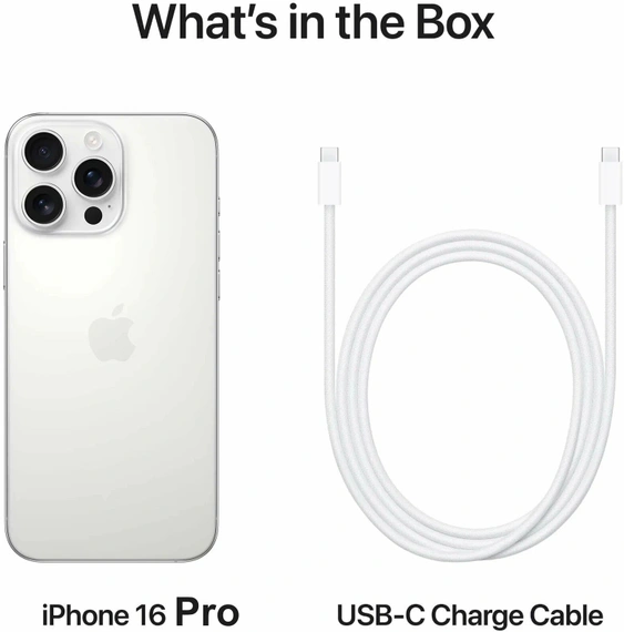 Смартфон Apple iPhone 16 Pro 256GB White Titanium eSim Only