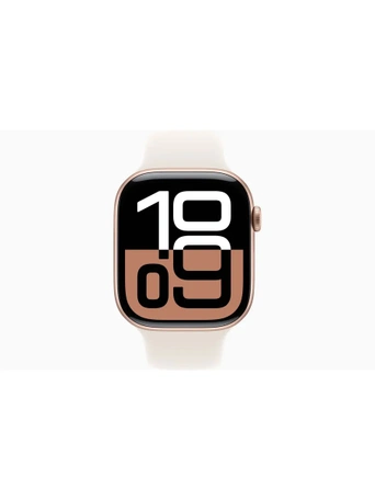 Умные часы Apple Watch Series 10 GPS + Cellular 42 мм Gold Titanium Case with Starlight Sport Band - S/M