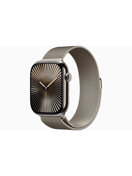 Умные часы Apple Watch S10 46 мм Cell, Natural Titanium, Natural Milanese Loop - M/L