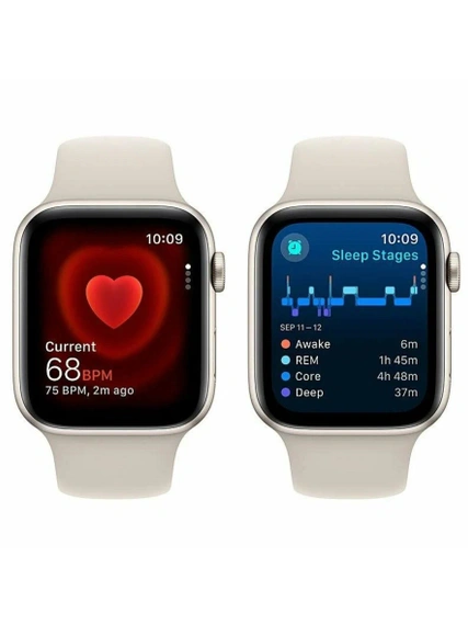 Умные часы Apple Watch SE 2023 44 мм, Starlight Aluminium, Starlight Sport Band - M/L