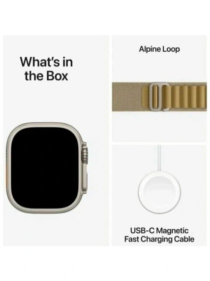 Умные часы Apple Watch Ultra 2 49 мм Natural Titanium Case with Tan Alpine Loop - L