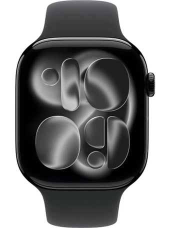 Умные часы Apple Watch S11 GPS 46 мм Jet Black Aluminium Case with Black Sport Band - M/L